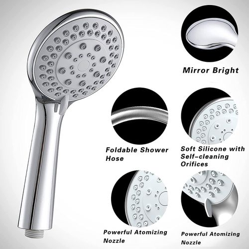 Generic Grand Pommeau De Douche Haute Pression - Argent - Prix pas cher