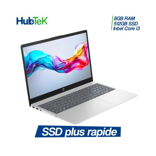 product_image_name-Hp-Ordinateur Portable 15 - Core i3 (13eme gen ) - 8GB RAM - 512GB SSD - Écran 15 pouce - Win 11-2