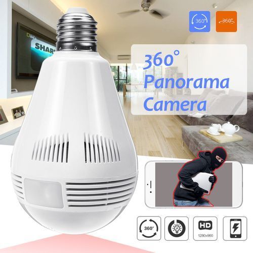 Jumia - Ampoule Caméra Surveillance Wifi Sans Fil 360