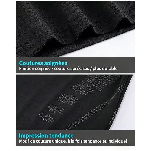 product_image_name-VEOUNDK-2 en 1 Tenue Sportive Homme Manches Longues Séchage Rapide Respirant Élastique Coupe Slim - Noir-4