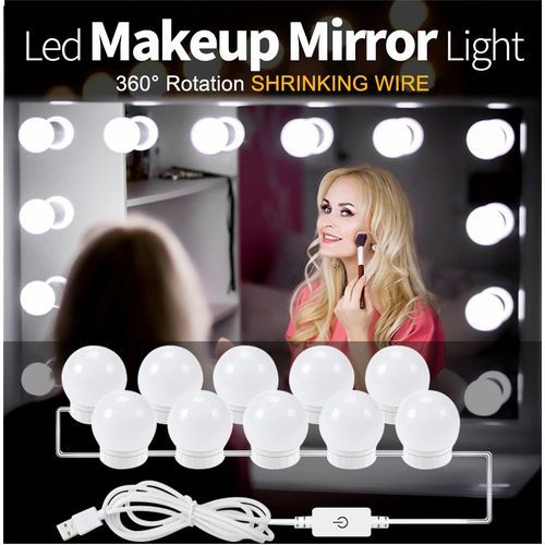 Led Lampe LED Pour Miroir De Maquillage ,USB, Variateur De Lumière, 3  Couleurs - Prix pas cher