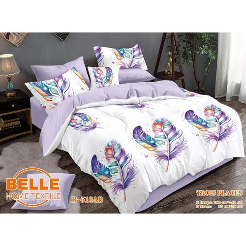 product_image_name-Belle- Lot de 2 Draps et 2 Taies - Confort et Élégance pour Lit 3 Places B-510AB-1