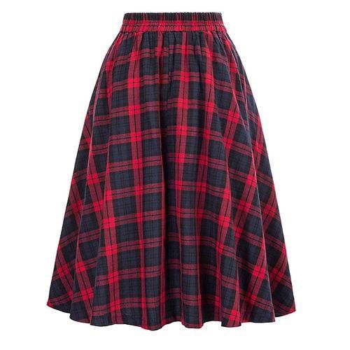 Fashion Jupe Femme Carreaux Noir Rouge Prix pas cher Jumia CI