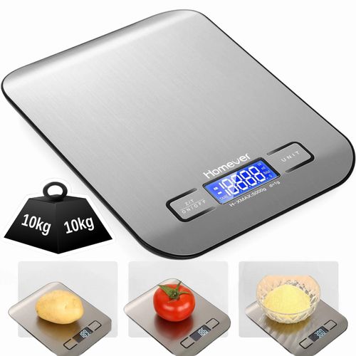 Balance de cuisine numérique 5/10kg, rechargeable, en acier inoxydable,  électronique, pour la cuisson des aliments Silver 5 kg - Cdiscount  Electroménager