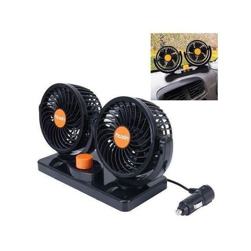 product_image_name-Generic-Ventilateur Portable à Double Tête 24V, Refroidisseur Réglable Silencieux Pour Voiture Et Camion  HHNFY-2