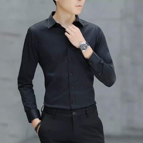 Fashion Chemise Homme Manches Longues Noir Prix pas cher Jumia CI