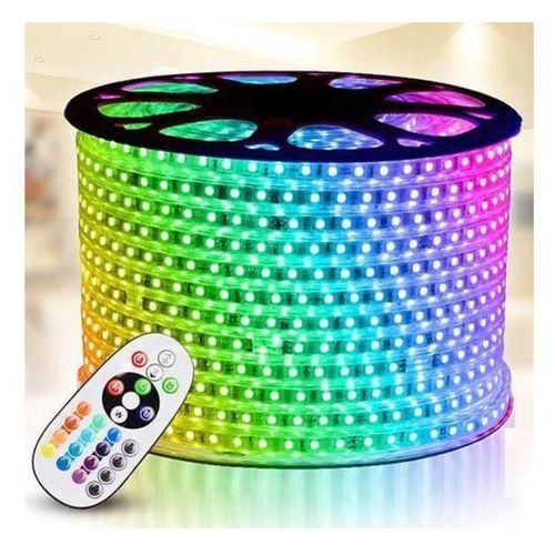 Generic RUBAN  LED RGB MULTICOLORE ÉTANCHE 220 V / 50 mètres - image 4