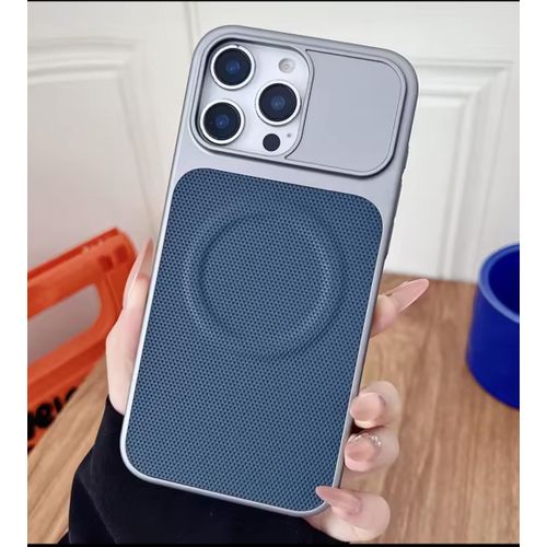 Generic Coque iphone 15 pro Max gris bleu M11