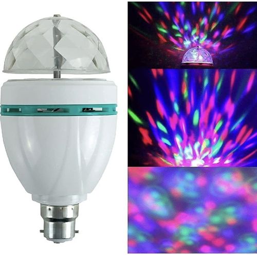 Jeu de 2 lumières disco rotatives à 360° avec effets de couleur RGB LED, 3  W - PEARL