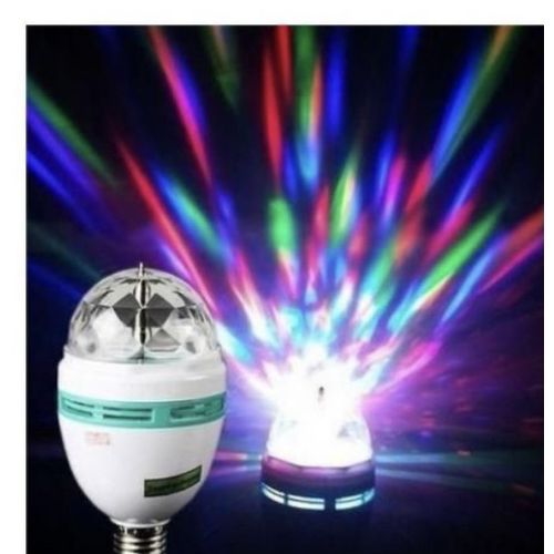 LED Tournant Disco Ampoule Motorisé Filage DJ Light 3 Modèle Changement de  couleur Ampoule de projection Multicolore Cristal Éclairage de scène Pour