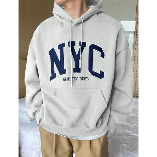 product_image_name-TOUPHY-Sweat à Capuche Homme Pull — Manches Longues Poches Cordon — Gris-3