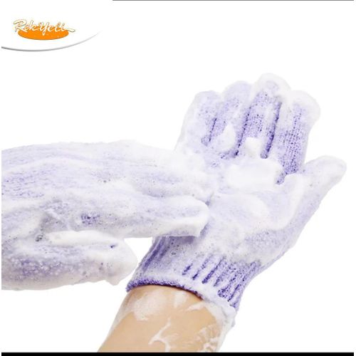 product_image_name-Generic-Gant de Bain En Nylon Pour Le Corps, Brosse De Douche, Éponge - Gant de Gommage Corporel Exfoliant Nettoyage Profond & Massage Pour Le Corps - Jaune ( 2 Paires)-3