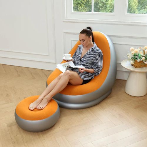 product_image_name-Generic-Fauteuil gonflable orange stylé pour une bonne déco -3