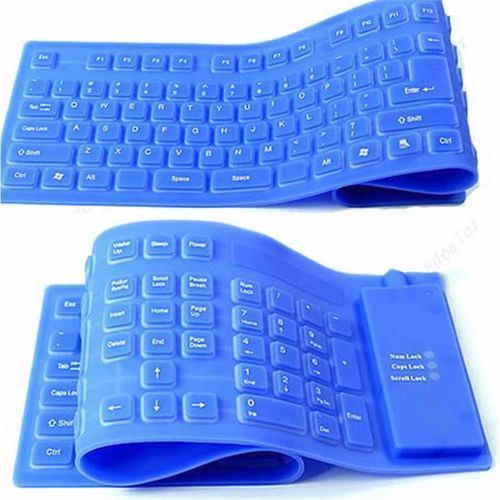 Generic Clavier Flexible D'Ordinateur - Bleu - image 2