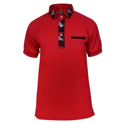product_image_name-PRAHO-Polo Homme Manches Courtes - Rouge-1