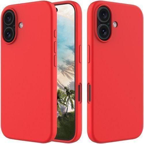 product_image_name-Generic-Coque En Silicone Compatible Pour IPhone 16 Plus avec 1 antichoc - Rouge-1