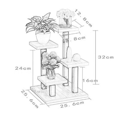 product_image_name-Generic-Étagère À Fleurs De Bureau, Mini Support De Plante Multifonctionnel-4