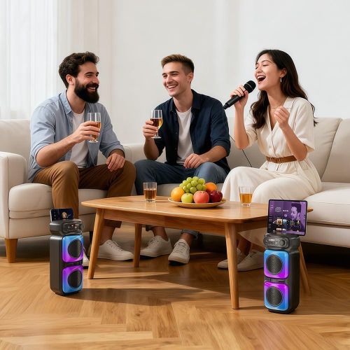 product_image_name-SinG-e-Haut-parleur OEM 4273 portable 16W KTV DJ karaoké Bluetooth avec mini USB Fonctionnalités Alimenté par batterie-6