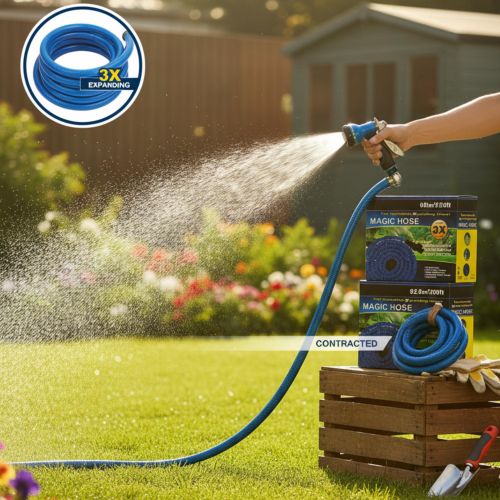 product_image_name-Generic-Tuyau d'Arrosage Extensible Magic Hose 3X - Anti-Nœuds, Compact, Léger - Pistolet Multi-Jets Inclus - Idéal Jardin, Terrasse & Lavage Auto-1