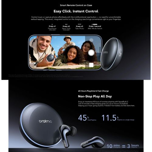 Oraimo ecouteur IA connecté bluetooph SpaceBuds 2OTW 631 - image 6