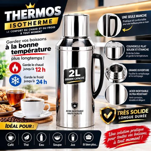 Generic Tres bon  Thermos Isotherme - 2 Litres – Solide, Durable et Grande Capacité