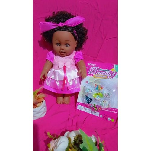 Generic Poupee pour petite fille Taille 30 cm noir Prix pas cher Jumia CI