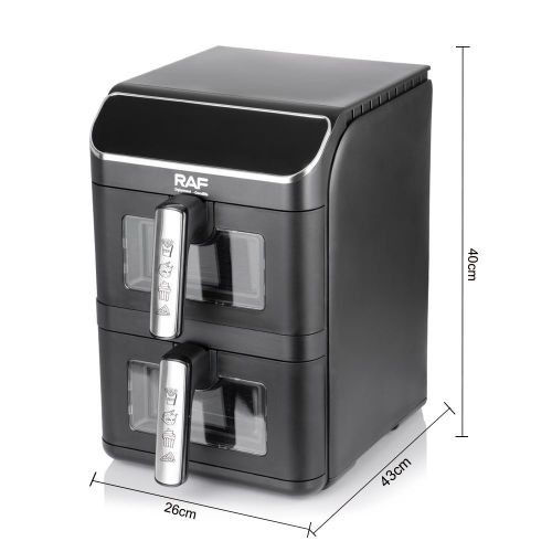 product_image_name-RAF-Friteuse à Air Double Panier (Dual Zone) - R.5280 - 12L (6L+6L) - 2800W-5