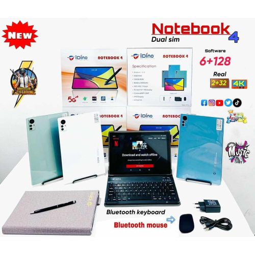 product_image_name-Idino-Notebook 4 DUAL SIM 5G 10,1 Pouces RAM 6Go ROM 128Go Dual Sim 5.000mAh Clavier Et Souris Bluetooth-1
