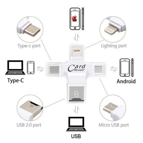 Generic Lecteur de carte SD USB 3.0 OTG Micro USB type C - Prix pas cher