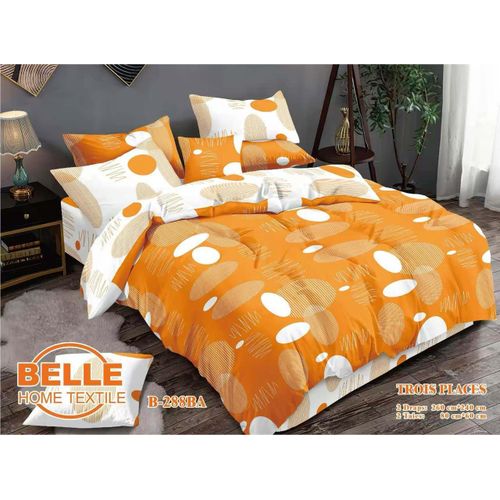 product_image_name-Belle-Lot de 2 Draps et 2 Taies - Confort et Élégance pour Lit 3 PlaceS-ORANGE-1