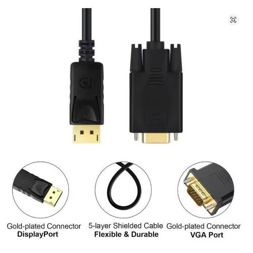 product_image_name-Generic-Cable DisplayPort DP mâle vers VGA 1.8m-3