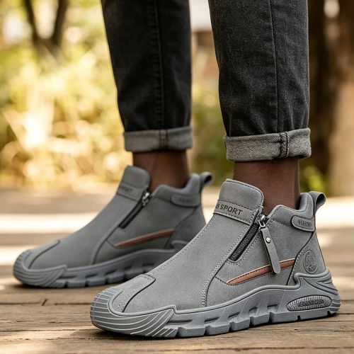 VEOUNDK Chaussures Homme Imperméables Sport - Gris - image 4