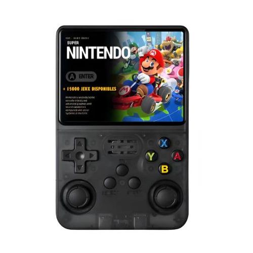 product_image_name-Ola-Console portable  15000 jeux  avec écran IPS 3.5" HD, d'une batterie longue durée de 3500mAh et de capacités multi-émulateurs– Noir Transparent-1