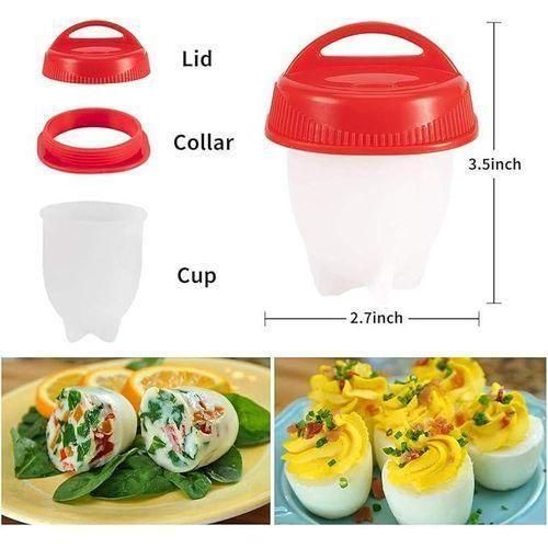 Generic 6 pcs Cuiseur d'oeufs en silicone à la coq - image 5