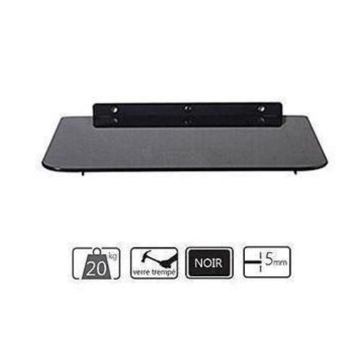 Generic Support Mural - Compatible - DVD/Décodeur/ Lecteur - 1 étagère - Noir