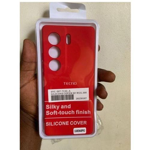 Generic Tecno Coque En Silicone Compatible Camon 40 Pro avec antichoc - Rouge