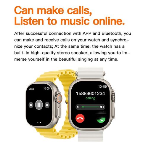 Generic Montre Connectée Ultra, Appels Bluetooth, Étanche Unisexe - image 3
