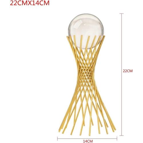 Generic Objet d'art moderne, support plaqué or + boule de cristal, décoration d'intérieur. - image 7