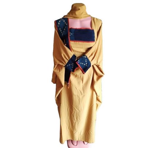Generic Robe tissu jaune à motif pagne traditionnel - image 2