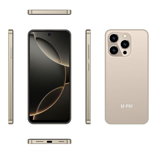 product_image_name-U-FM-16pro max 6.6inch,8Mp+13MpBeauty Cattery ,5000mAh Big Battery ,Face Unlock side fingerprint, Réseau 3G,4GB+64GB Memory-1