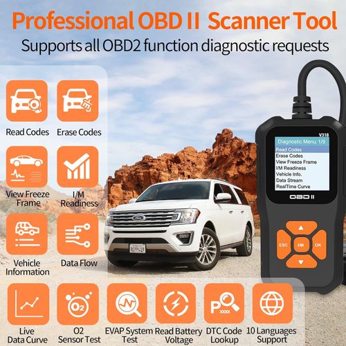 V318 OBD2 Scanner Voiture Défaut Instrument De Diagnostic Lecture