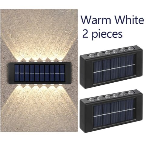 Generic 2 Lampes murales solaires pour l'extérieur, lumière de jardin