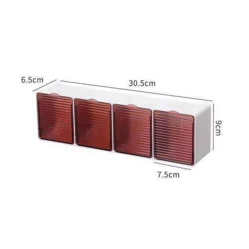 Generic Boîte D'assaisonnement Murale à 4 Grilles Avec Cuillère - image 6