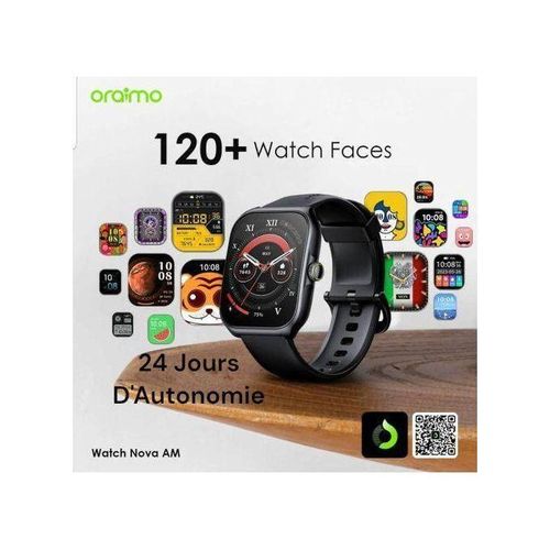 product_image_name-Oraimo- Montre Connectée Watch Nova AM OSW-812 - Écran Amoled Incurvée 2,01-2