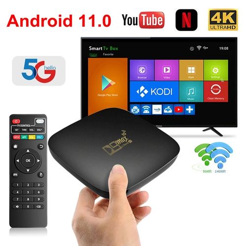 Generic D9 Smart TV Box Android 10 8G+128G Ultra HD Video Media Player 2.4G  5GHz Wifi Bluetooth  Set Top Box