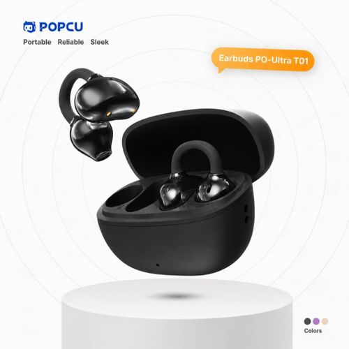 POPCU Écouteurs Bluetooth sans fil Ultra T-01 à clip – Bluetooth 5.4