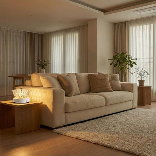 product_image_name-Generic-Lampe de Table Tactile LED en Forme de Couronne Élégante - 3 Modes de Lumière + RGB, Rechargeable USB, pour Décoration de Chambre à Coucher, Salon et Camping-8