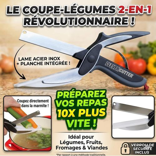 product_image_name-Generic-Clever Cutter 2-en-1 : Ciseau de Cuisine avec Planche à Découper Intégrée - Acier Inoxydable-1