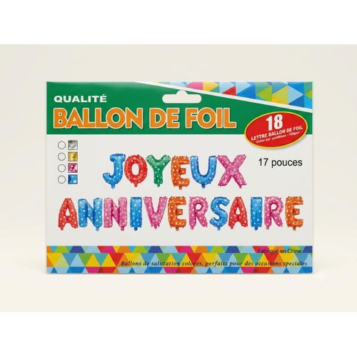 Generic Kit de ballon de foil en aluminium ( joyeux anniversaire ) - image 3