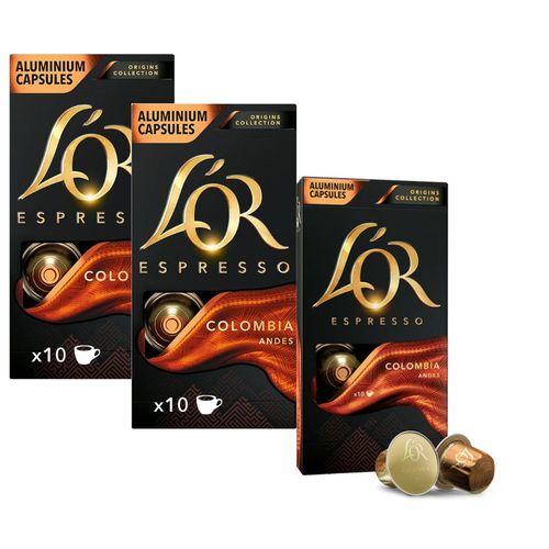 product_image_name-Espresso-L'Or Espresso Café Capsules Colombia Intensité 8 - Compatibles Nespresso® (Lots De 3X10)-1